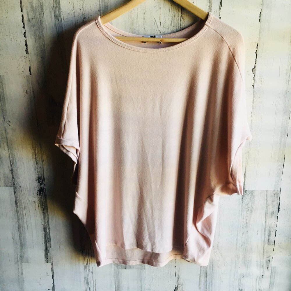 NWOT Michael Stars Madison Brushed Jersey Dolman Tee Knit Top Pink XXL